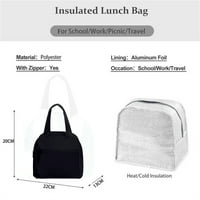 Prijenosne torbe za hlađenje torba Izolirana torba za ručak, Daisy uzorak Ručak BO Organizer Tota torba