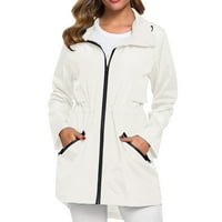 FZM kišne jakne zimski kaputi za žene duge kabanice s kapuljačom vanjske lagane vjetrovske jakne vodootporne