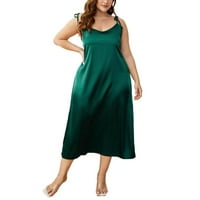 Pidžame za ženske kratke hlače Set Summer Suspender NightDress imitacija svilena plus veličina može
