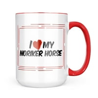 Neonblond volim svoj noriker konja Pinzgauer, poklon za konja za ljubitelje čaja za kavu