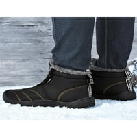 Ymiytan Muške lagane zimske cipele hodaju topla ravna plišana boot na otvorenom noslip čizme za snijeg