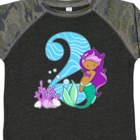 Inktastični drugi rođendan Mermaid poklon mališana majica Toddler Girl