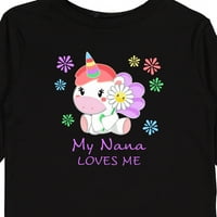 Inktastic My Nana voli me - sladak jednorog poklon malih dječaka ili majica s dugim rukavima