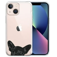 Meka TPU Clear Case Slim zaštitni poklopac za Apple iPhone Mini 5.4 , životinjski francuski buldog štene