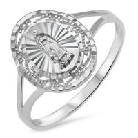 Sterling srebrna ženska djevica Mary Lady Guadalupe prsten