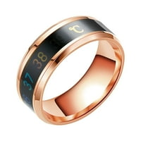 FIZIČKA TEMPERATURA Prstena za parove sklopive zglobovi nakit Ženski i muški poklon palca, zlato ruže