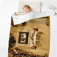 Elbourn Božićni odmor za odmor za kauč Comfort Velvet Touch Bobets Plish Fleece plišana pokrivačica