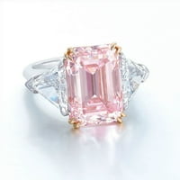 Prstenovi izvrsni dijamant geometrijski okrugli rub kvadratni prsten dame dame nakit
