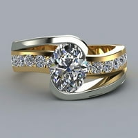 Heiheiup prsten All-Light bijeli modni modni lično prstom modni zircon prsten ženski prsten zvoni prstenovi