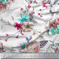 Soimoi ružičasti pamuk poplin tkaninski listovi i cvjetni ispis tkanini sa širokim dvorištem