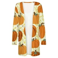 TAQQPUE HAL HALLWEEN CAT PUMPKIN CARDIGAN LOGHNEWN FRONT FRONT FRONT TOPEWEWE TOWEWE TWING PLVING DUGE