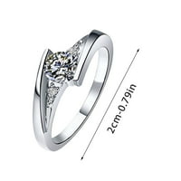 Botrong prstenovi za žene Dame Fashion Diamond Modni kreativni geometrijski dijamantni prsten nakit