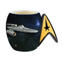 Šljunu za kafu - Star Trek Enterprise sa ručkom 3-D Logo - OZ