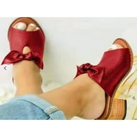 Dame ženske sandale sa niskim čvrstim petom otvorene nožne pumpe Sandales Bowknot cipele US4-12