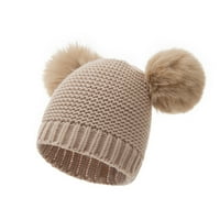 Zimska pletena beanie hat za dijete dječje djece slatka topla runa Lind pletene kapice Pletene Pom Caps