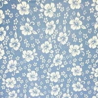 Plavi Havajski cvjetni cvjetni flis Fleece Tkanina - Yards Vijak Multi kolekcija - Stil PT104