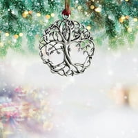 Ornament za božićno drvce Čvrsto pewter metal dvostrani ispis odmora za odmor snježne pahuljice viseći