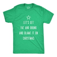 Muške se maziramo i piju i krivimo ga na božićnoj majici smiješni odmor za odmor tee - s grafičkim tinama
