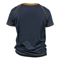 Muški raglan majice retro kratkih rukava s kratkim rukavima slovo za tisak plavih 4xl