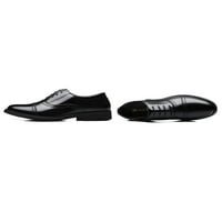Lacyhop muškarci haljine cipele čipke Up up udruženi Oxfords Poslovna kožna cipela za cipele bez klizanja