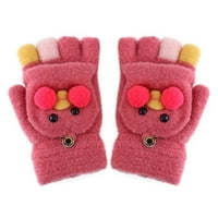 HUNPTA zimske rukavice za djecu djeca djeca zimska topla pletena kabriolet prekrivači gornji rukavice