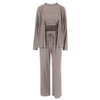 Žene dvije pidžame set Top hlače Loungeward Set pidžami prsluci tri set ledenih traka duge hlače pidžama