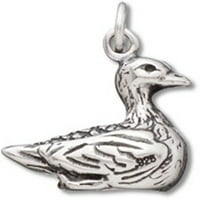 Sterling srebrna 8 šarm narukvica sa priloženom 3D šarmom ptica za plivanje
