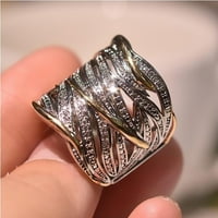 Prsten okrugli dijamantni vjenčani obljetni poklon pribor za poklone veličine kao emisija