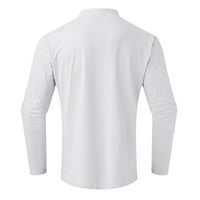 Gathrrgyp muške košulje Plus veličine $ dugi rukavi, muškarci čvrsti turtleneck casual slim fit pulover
