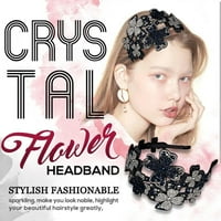 Dan zaljubljenih Dan Pokloni Dqueduo Crystal Cvjetni glava Žene Modni pjenušava kosu za kosu Kristalni