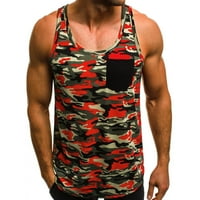 T majice za muškarce visoke muške proljeće ljetna košulja Casual Beach Camouflage O izrez tiskani modni