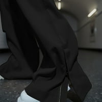 Crne dukseve Žene ulice Street Style Design Sense Multi džep, sportske hlače sa niskim strukom
