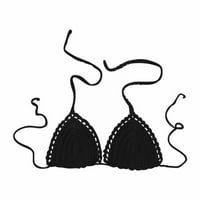 Riforla ženska ljetna puna boja ručna kukičari kupaći kostim euramerički kupaći kostim bikini TOP Black