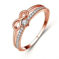 Ženska izjava prstenovi s romantičnim imitacijskim draguljima ne-bleding legura nakit za djeveruše za vjenčanje s kupovinom zlata broj 7