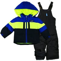 London Mag Toddler Boys Heavy Winter Jacket i Snow Bib Ukupne hlače Plava 3T