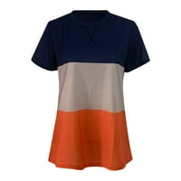 Proljetno ljeto Novo podudaranje kratkih rukava Top košulja Žene Labavi grafički gornji boju Podudaranje ženskih Dnevnie odjeća