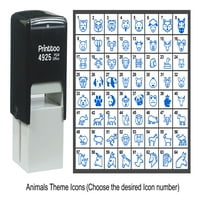 Printtoo Personalizirane životinje tema Ikone gumenog žiga samo tink stamper -black