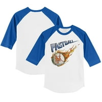 Mladišta Tiny Turpap White Royal New York Mets Fassball 3 majica 4-rukava Raglan