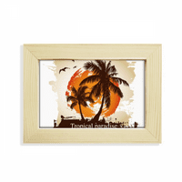 Plaža Coconut Tree Uzorak ilustracija Desktop ukrasite fotografiju okvir slike umjetno slika