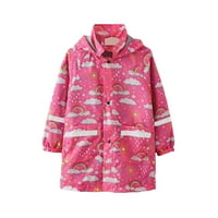 Kišna sezona Dječji kaput za kišenu jakna Slatka s kapuljačom sa džepovima, čišćenje ispod 10 dolara