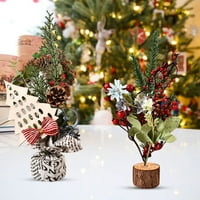 Eastshop mini božićno drvce Solid base borove boje grana različitih stilova ukras za zabavu Slatka božićna stolna ukras foto rekvizicije za kućnu kancelariju