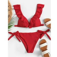 Kupaći kostim za žene Žene Visoki struk Bikinis kupaći kostimi Kuhinja Ženska Retro Beachwear Bikini