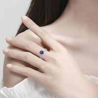 GEOMETRIJA DIAMOND prsten Elegantni prsten za rhinestone plavi crveni nakit prstenovi žene modni puni
