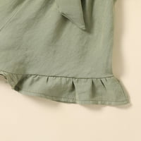 Inevnen Little Girls Casual Suspeender Tumpsit Dugme Solid Color Jednodijelne kratke hlače sa pojasom