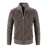 Muški zimski džemper jakna duge rukave plus baršunasti dijamantski blok visoki vrat dijamantski džemper