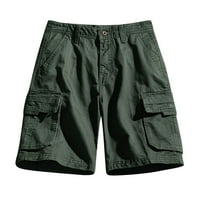 Muški pamuk Twill Cargo Shorts Classic Regular Fit Right Horts Ležerne prilike na otvorenom Pješačke