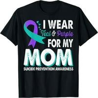 Nosite teal i ljubičastu za majicu za prevenciju samoubistva mame