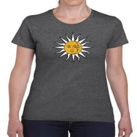 Vintage Sun Moon Daisy majica Žene -Mage by Shutterstock, Ženska X-Velika