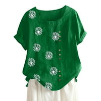 FVWitlyh prazne majice Ženske dugih rukava kornjača gornja osnovna tanka fit usjeva majica zelena xx-velika