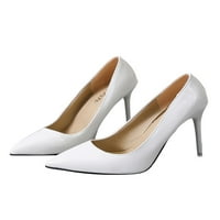 Wooblight ženske haljine pumpe cipele sjajno pokazivane nožne stranke privremene stiletto pete bijela